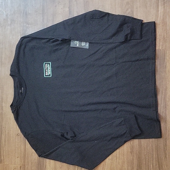 NWT Men's Large Brixton L/S "Palmer Proper" Black T-Shirt - Picture 1 of 5